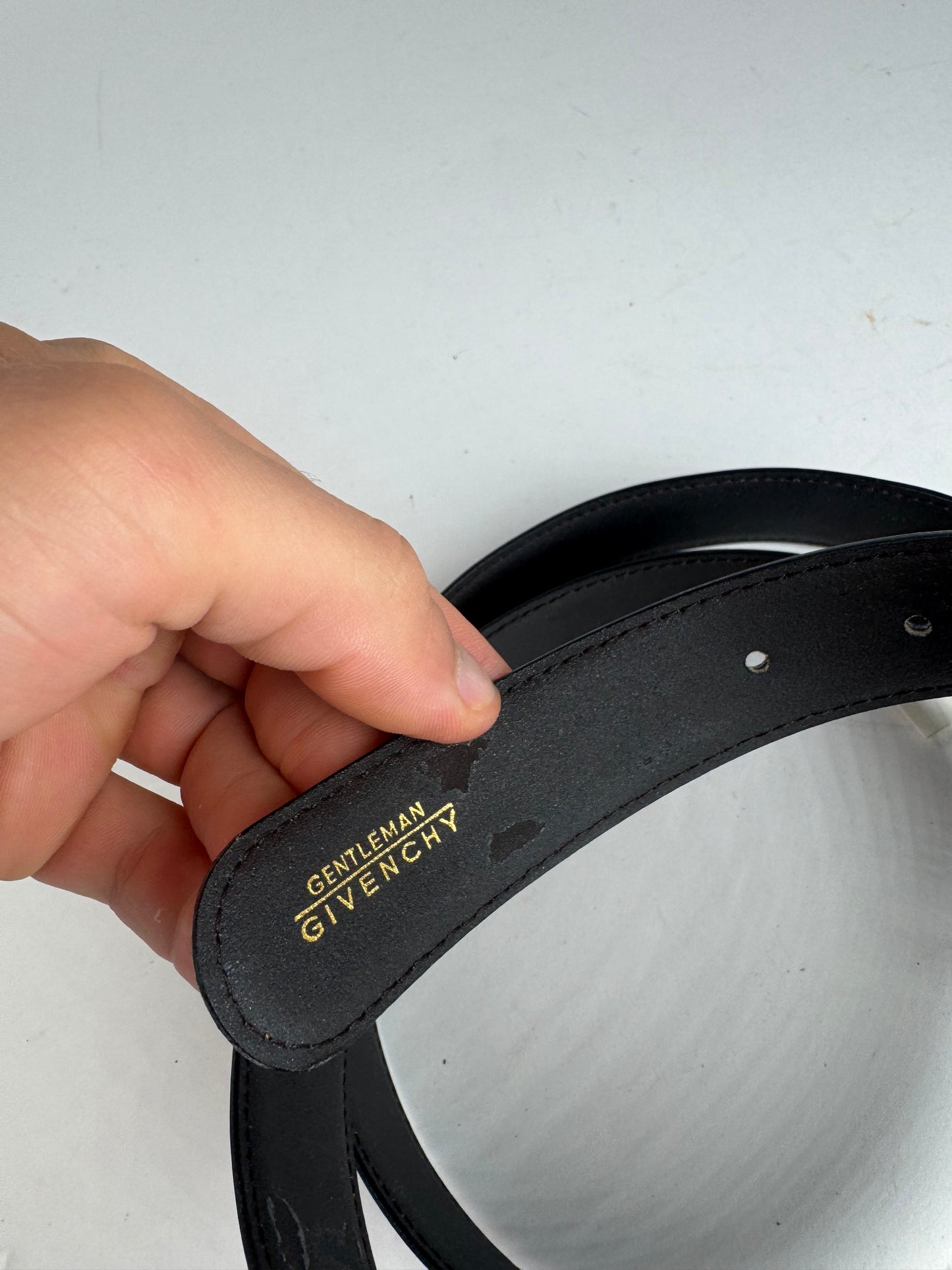 Vintage Givenchy Leather Belt Black new