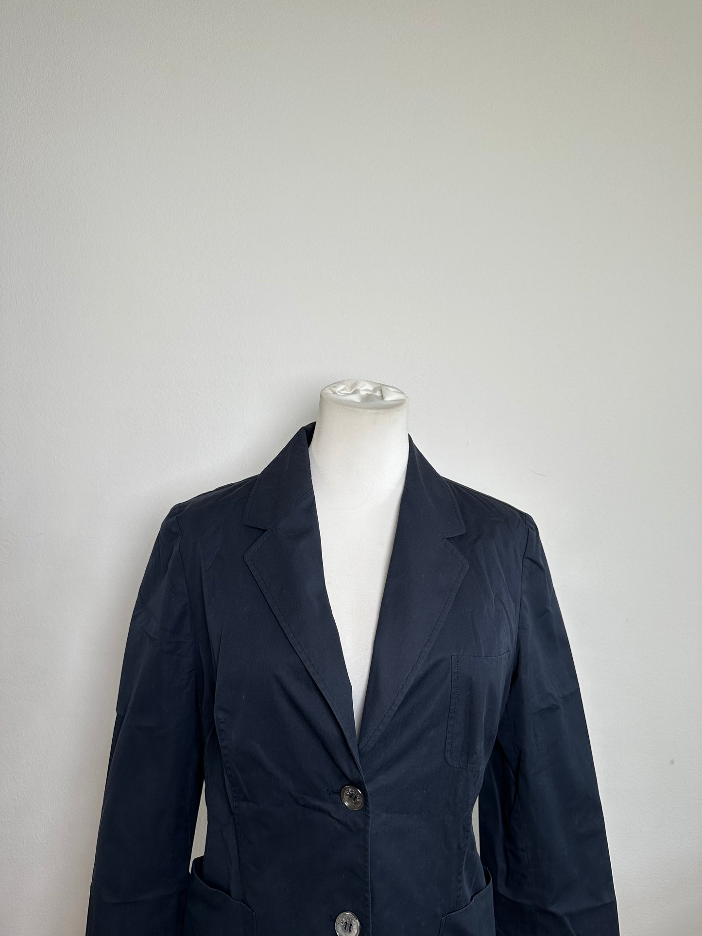 Vintage Celine Cotton Blazer Navy Blue M