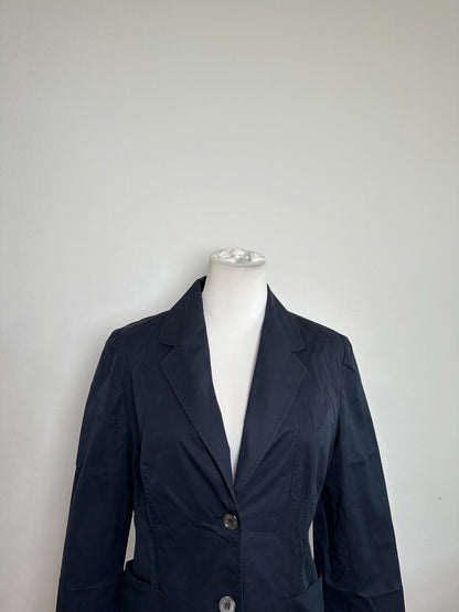 Vintage Celine Cotton Blazer Navy Blue M