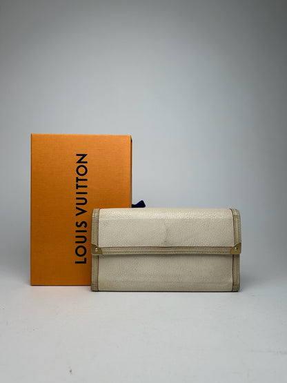 Vintage Louis Vuitton leather wallet white