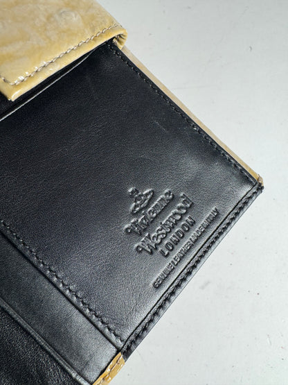 Vintage Vivienne Westwood Patent Ostrich Leather Wallet Brown