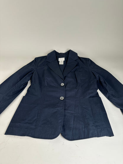 Vintage Celine Cotton Blazer Navy Blue M