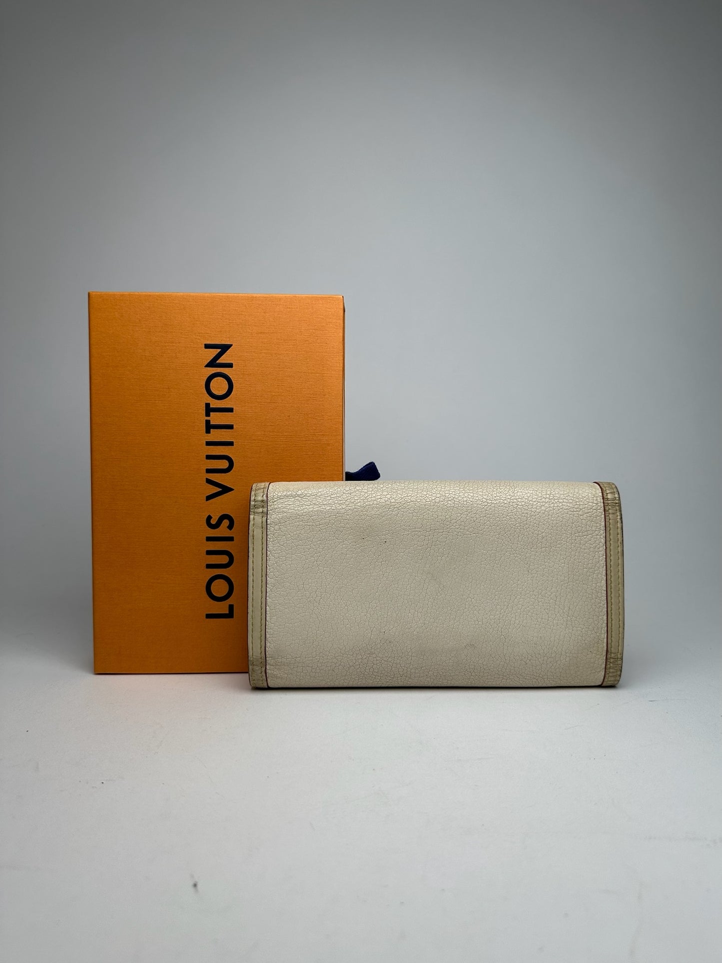 Vintage Louis Vuitton leather wallet white