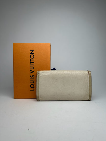 Vintage Louis Vuitton leather wallet white