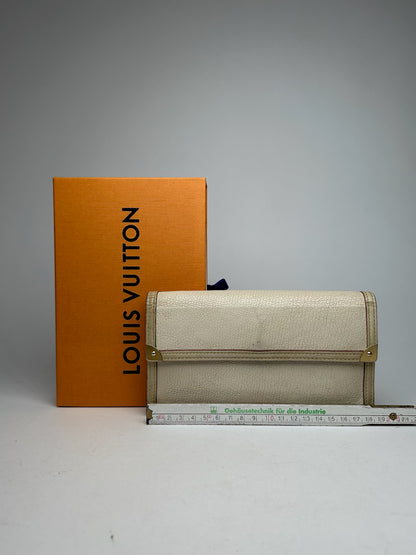 Vintage Louis Vuitton leather wallet white
