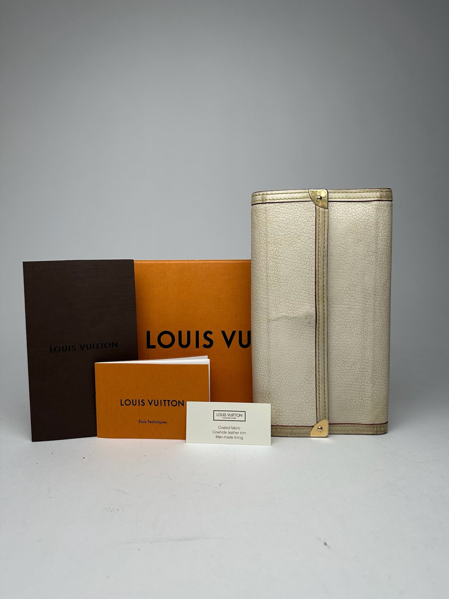 Vintage Louis Vuitton leather wallet white