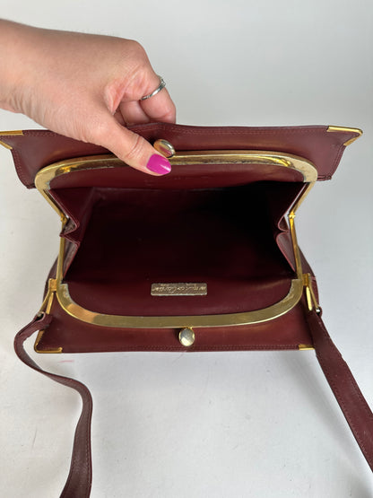 Vintage Cartier Must de Cartier Shoulder Bag Leather Bordeaux