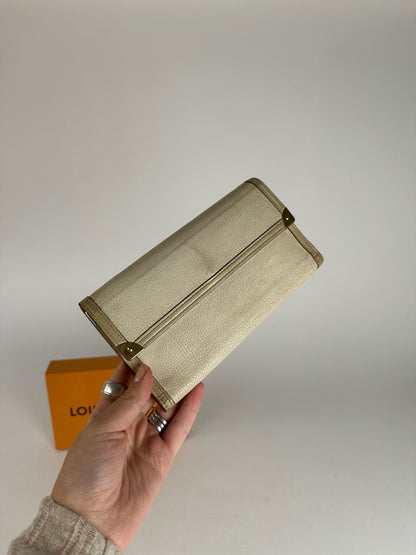 Vintage Louis Vuitton leather wallet white