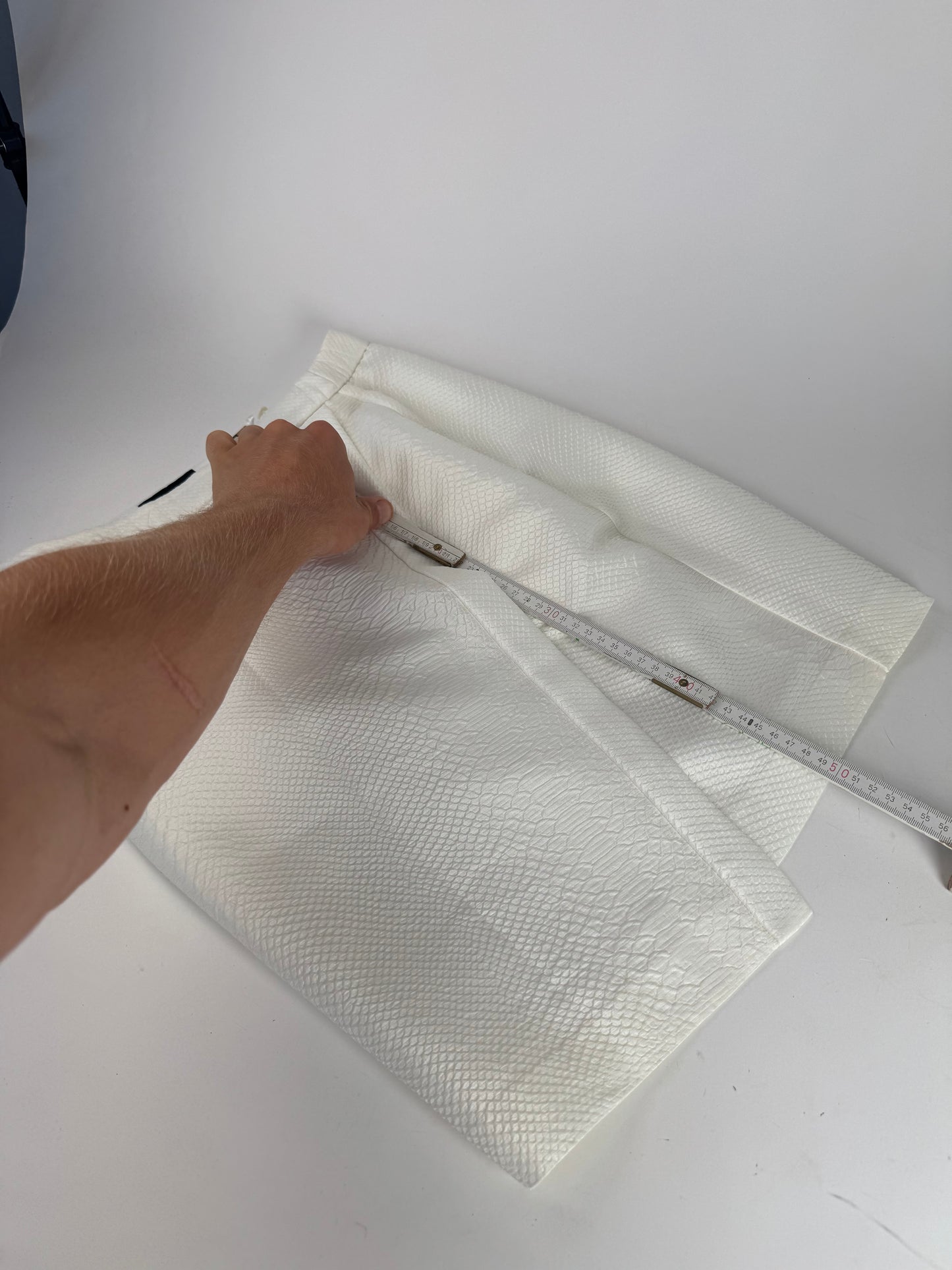 Vintage Armani Snake Skirt White