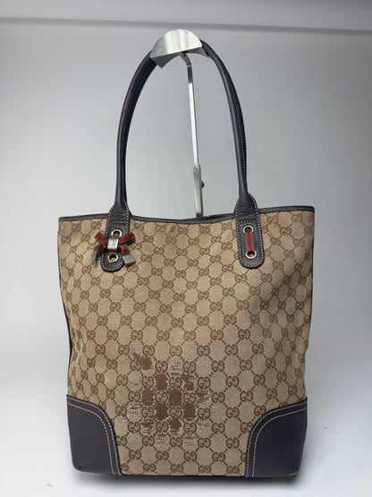 Sac vintage en cuir Gucci Monogram beige marron