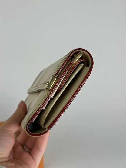 Vintage Louis Vuitton leather wallet white