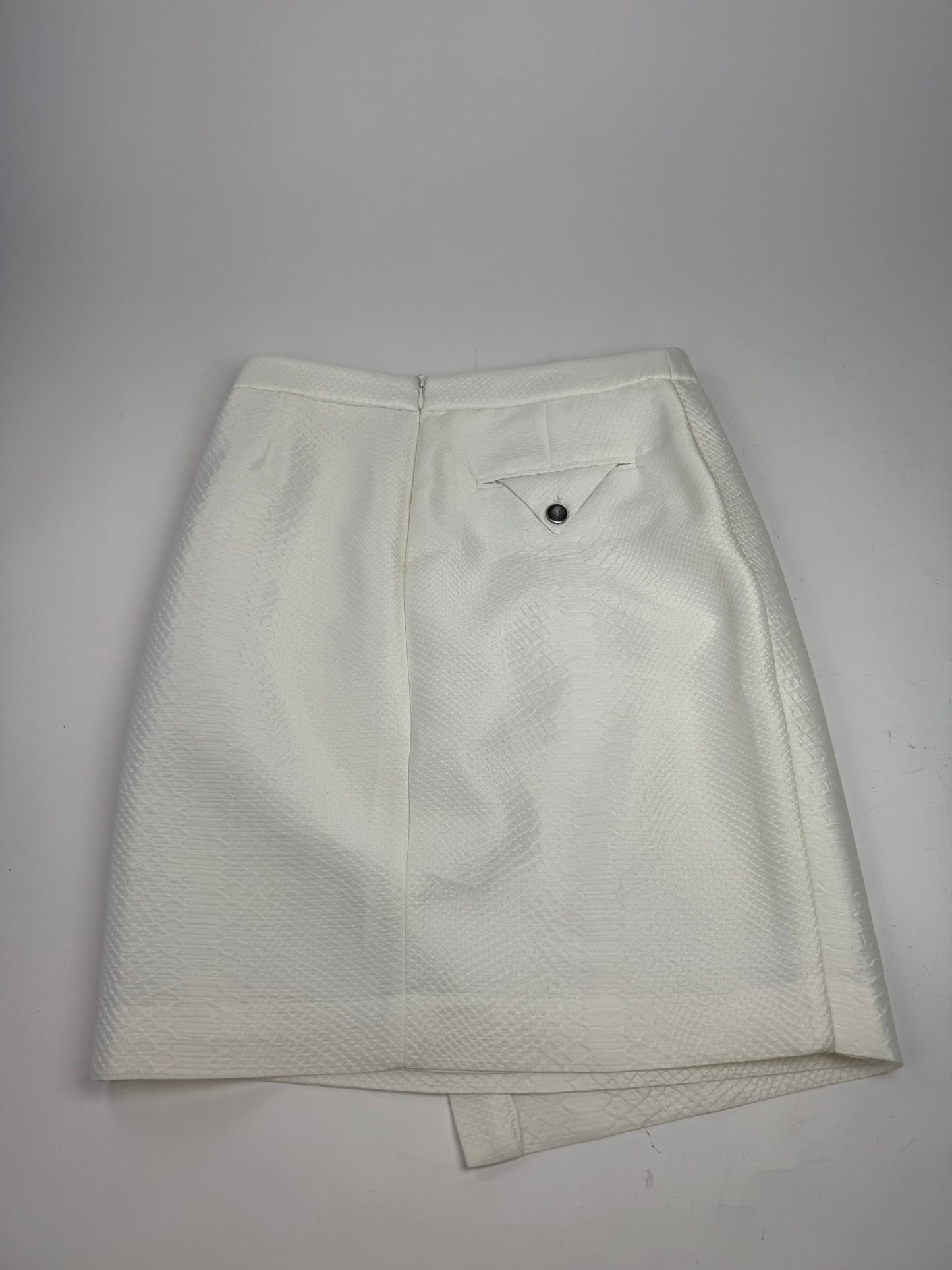 Vintage Armani Snake Skirt White