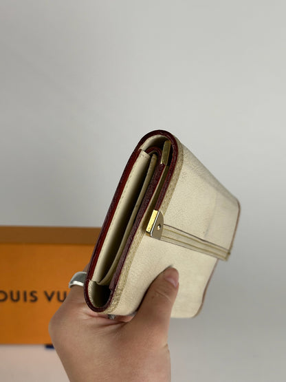 Vintage Louis Vuitton leather wallet white