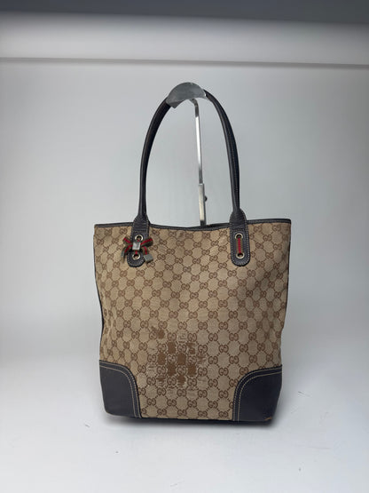 Sac vintage en cuir Gucci Monogram beige marron