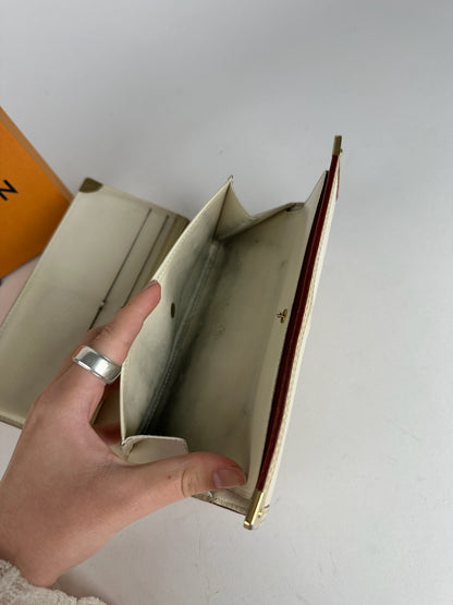 Vintage Louis Vuitton leather wallet white