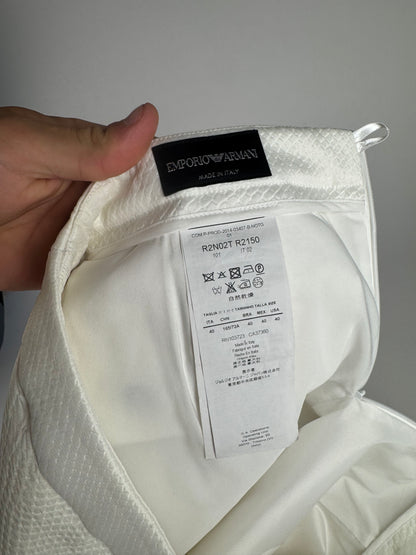 Vintage Armani Snake Skirt White