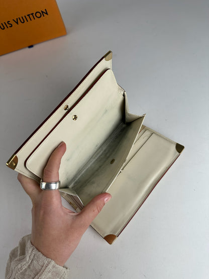Vintage Louis Vuitton leather wallet white