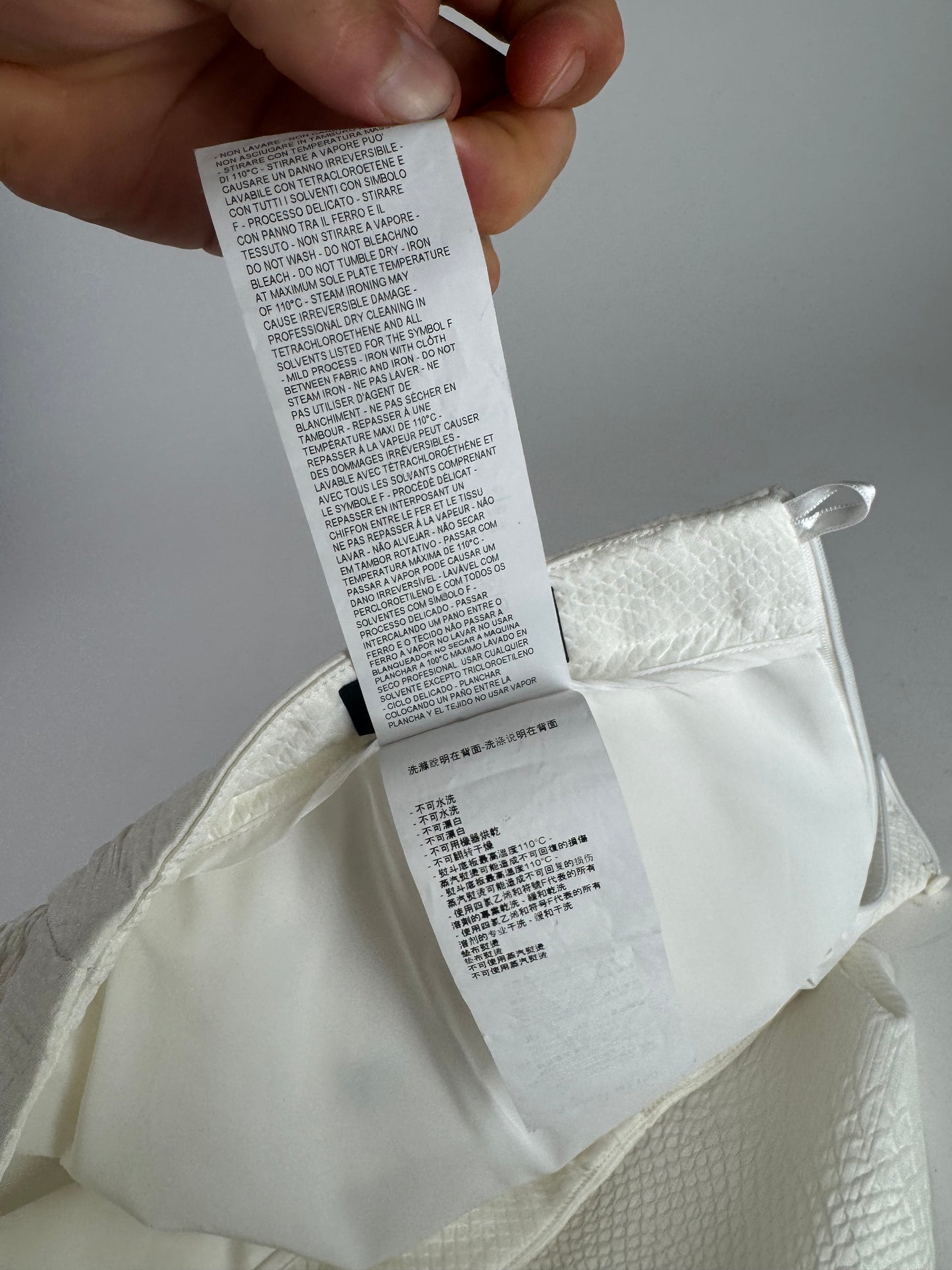 Vintage Armani Snake Skirt White