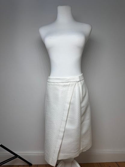 Vintage Armani Snake Skirt White