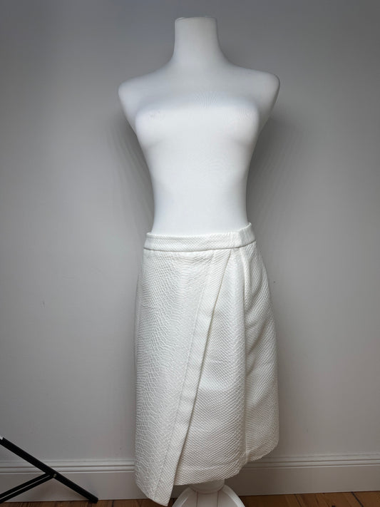 Vintage Armani Snake Skirt White
