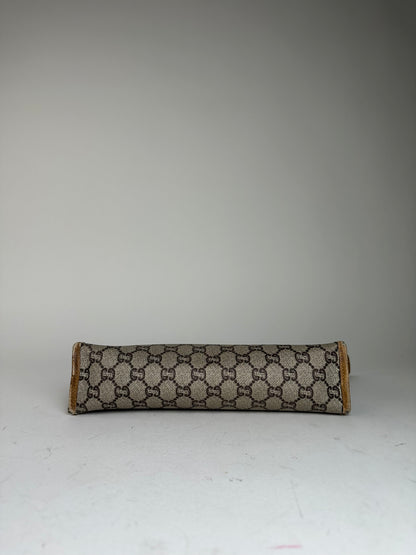 Vintage Gucci GG Plus Canvas Clutch Beige