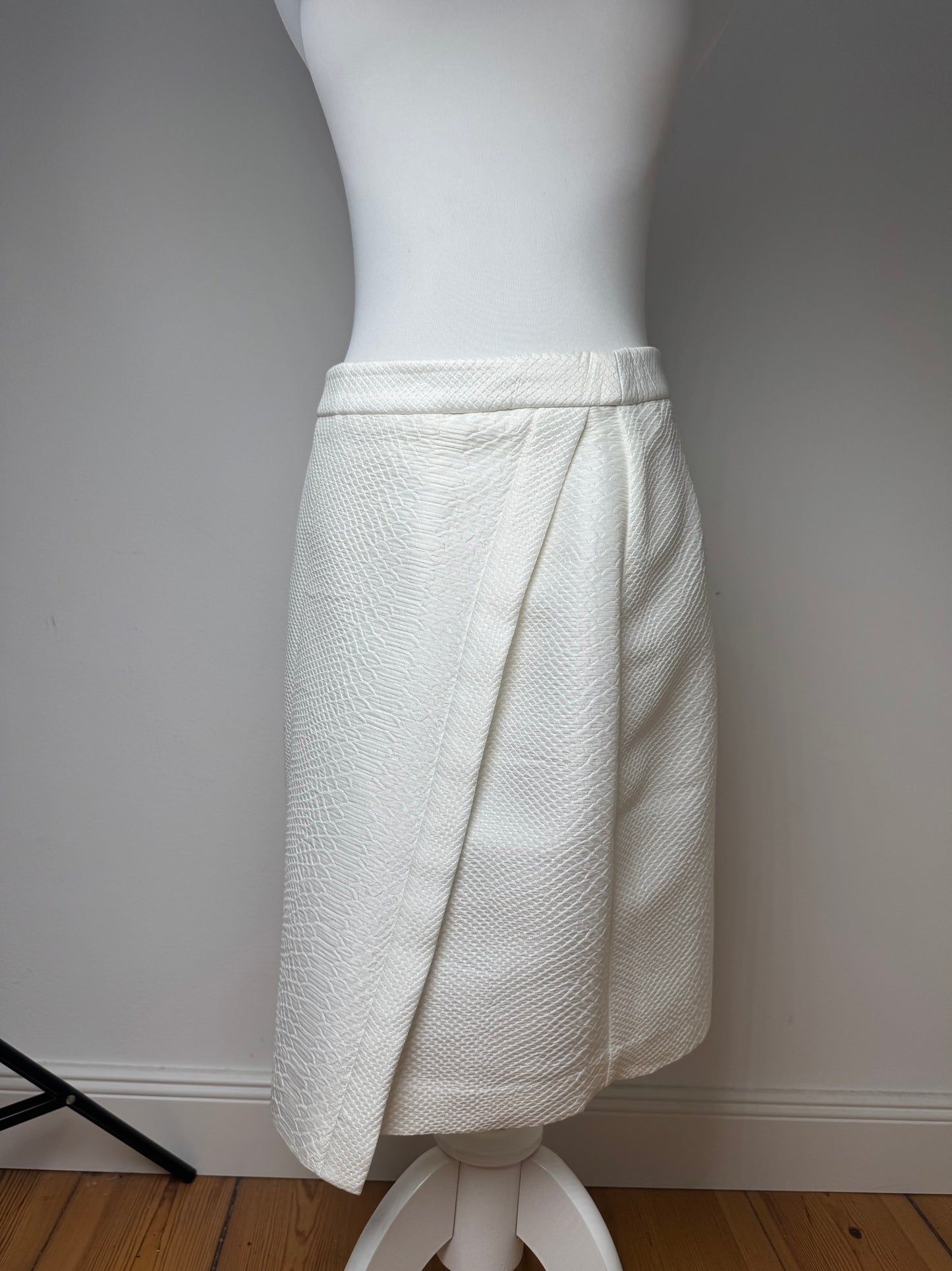 Vintage Armani Snake Skirt White