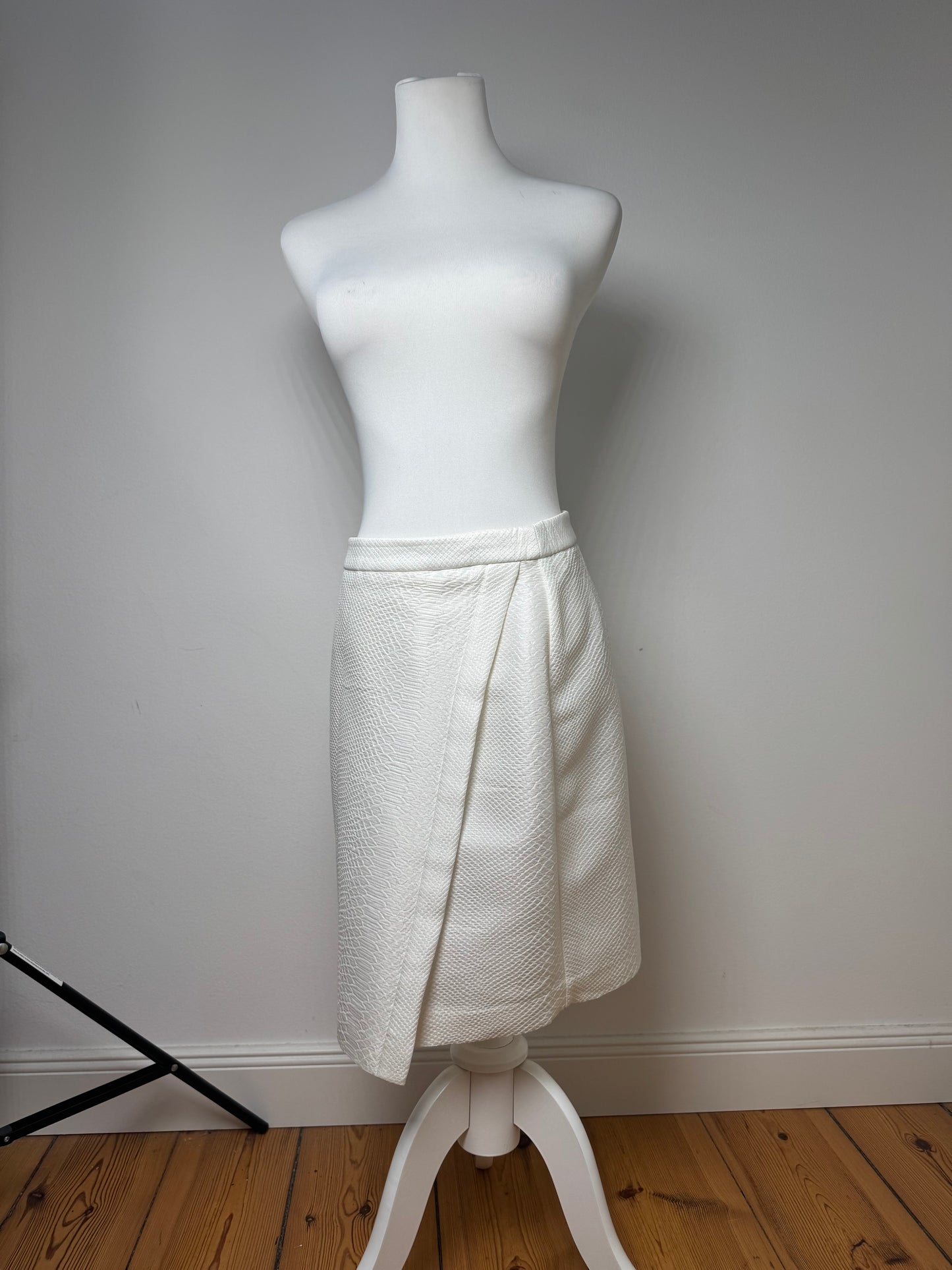 Vintage Armani Snake Skirt White