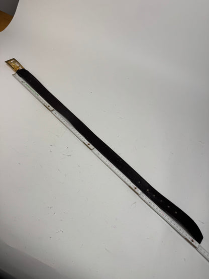 Vintage Celine Paris Leather Belt Black burgundy