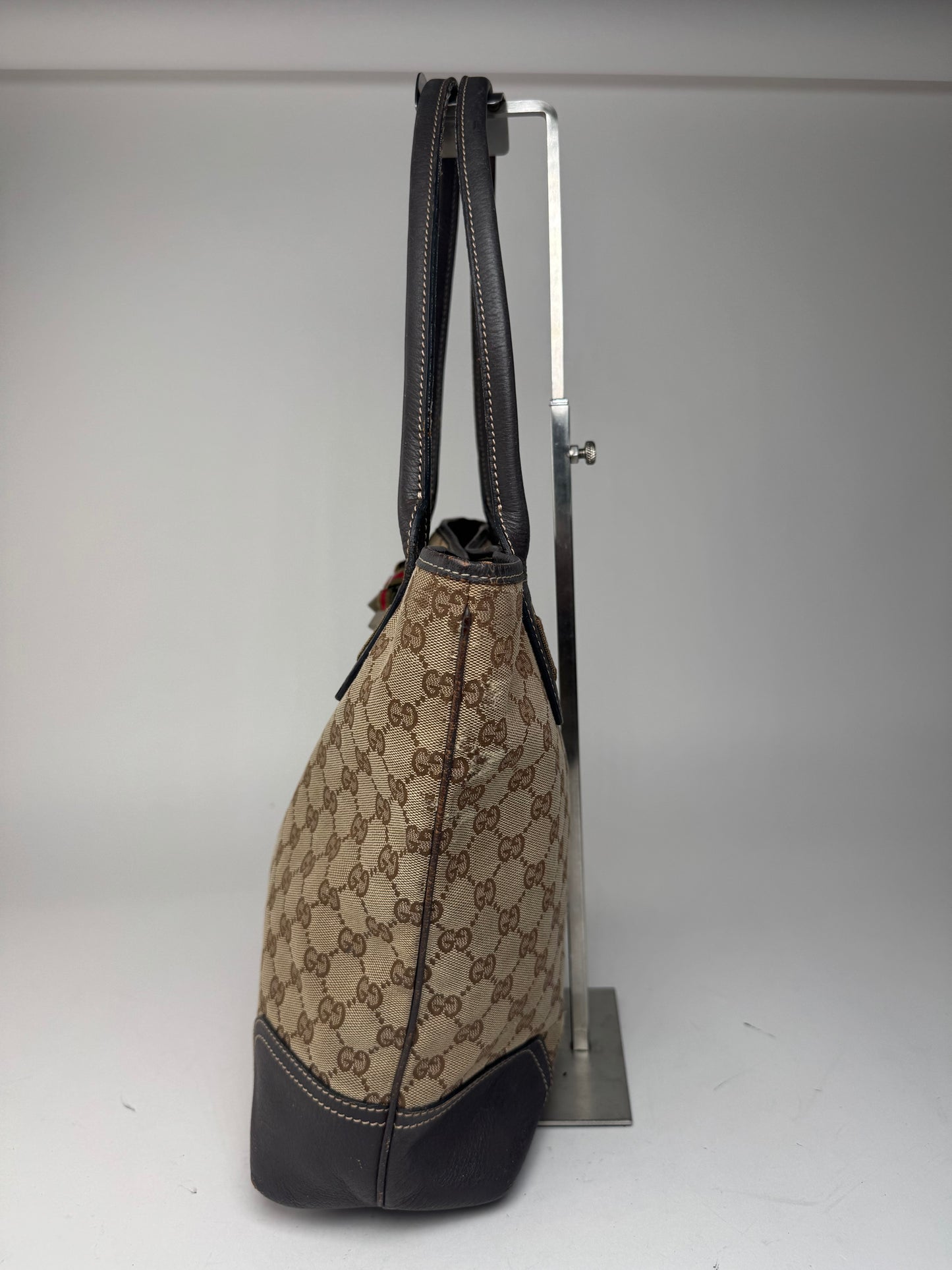 Sac vintage en cuir Gucci Monogram beige marron