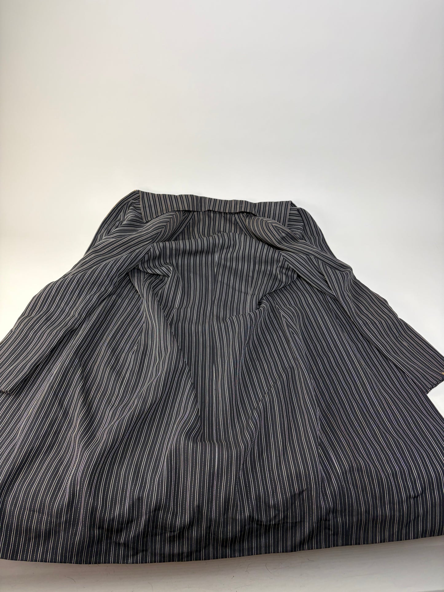 Vintage Dior Striped Cotton Dress Black White Gold M