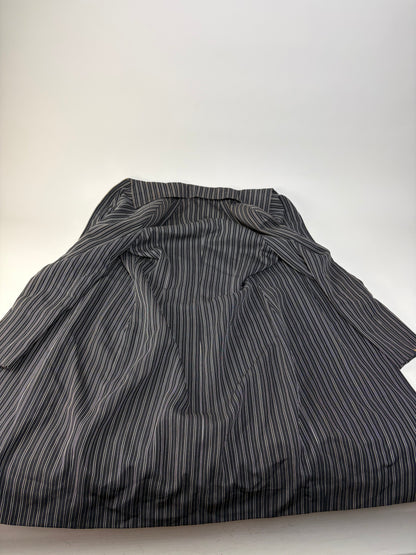 Vintage Dior Striped Cotton Dress Black White Gold M