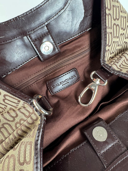 Sac Balenciaga Monogram Vintage beige marron