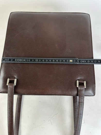 Vintage Bottega Veneta Nappa Leather Tote Dark Brown