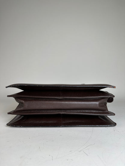 Vintage Bottega Veneta Nappa Leather Tote Dark Brown