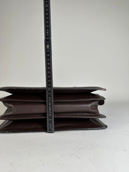 Vintage Bottega Veneta Nappa Leather Tote Dark Brown