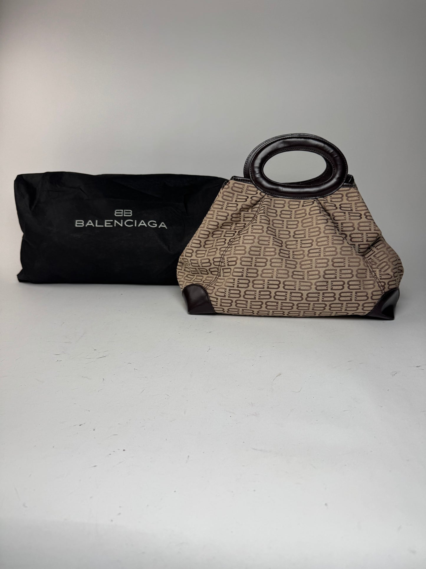 Sac Balenciaga Monogram Vintage beige marron
