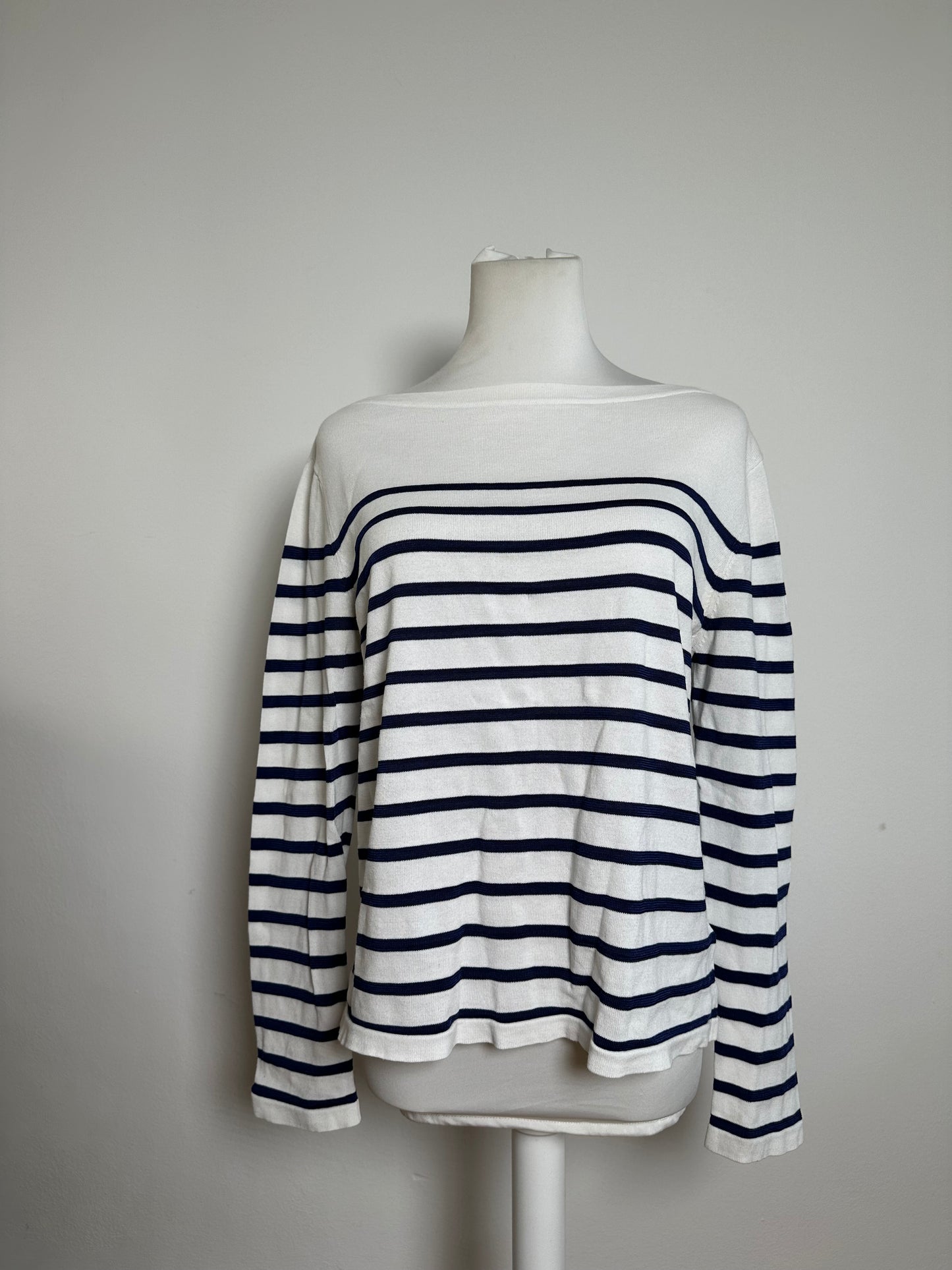 Vintage Jean Paul Gaultier Marinière Top Cotton White Navy L