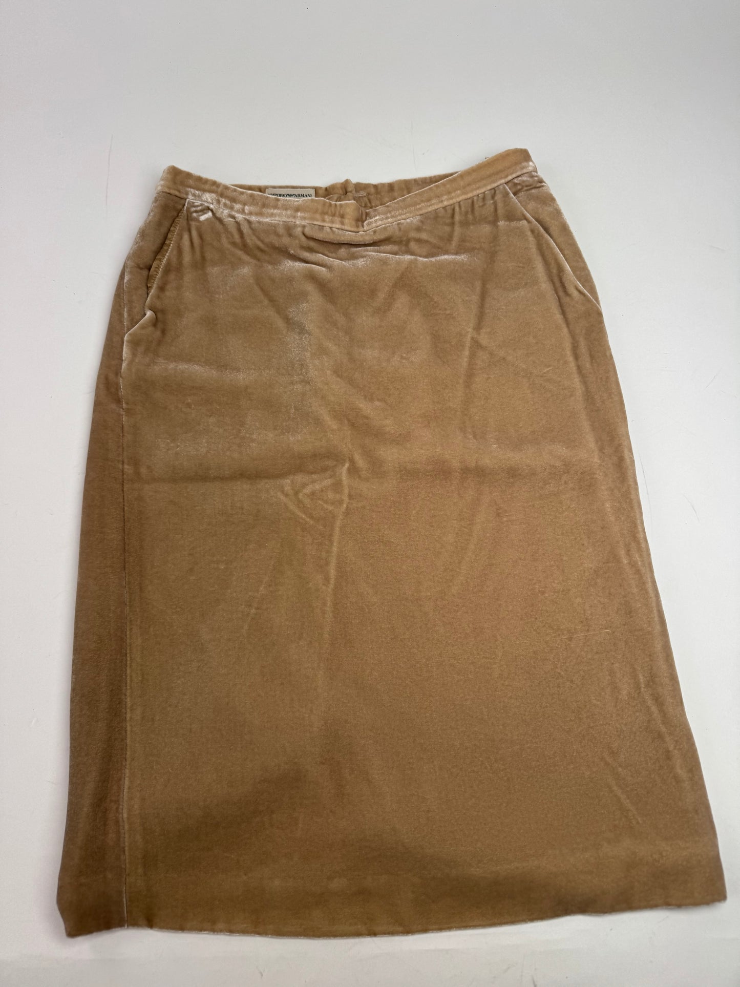 Vintage Armani Velvet Skirt Brown S