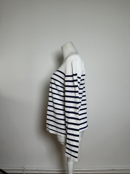 Vintage Jean Paul Gaultier Marinière Top Cotton White Navy L
