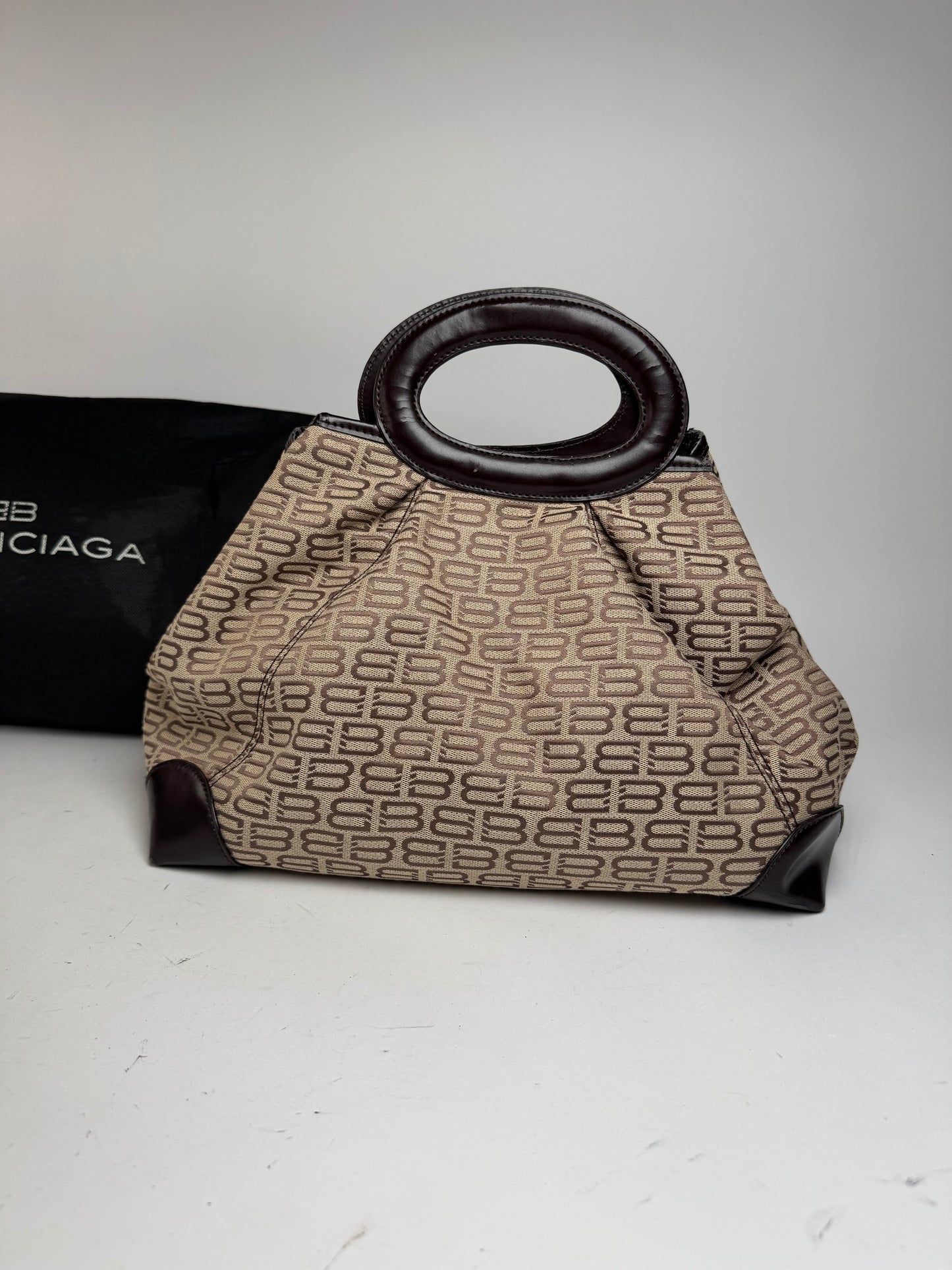 Sac Balenciaga Monogram Vintage beige marron