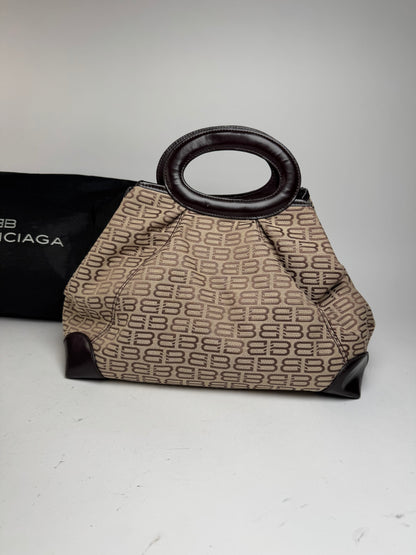 Sac Balenciaga Monogram Vintage beige marron