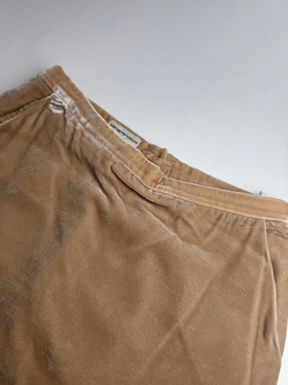 Vintage Armani Velvet Skirt Brown S