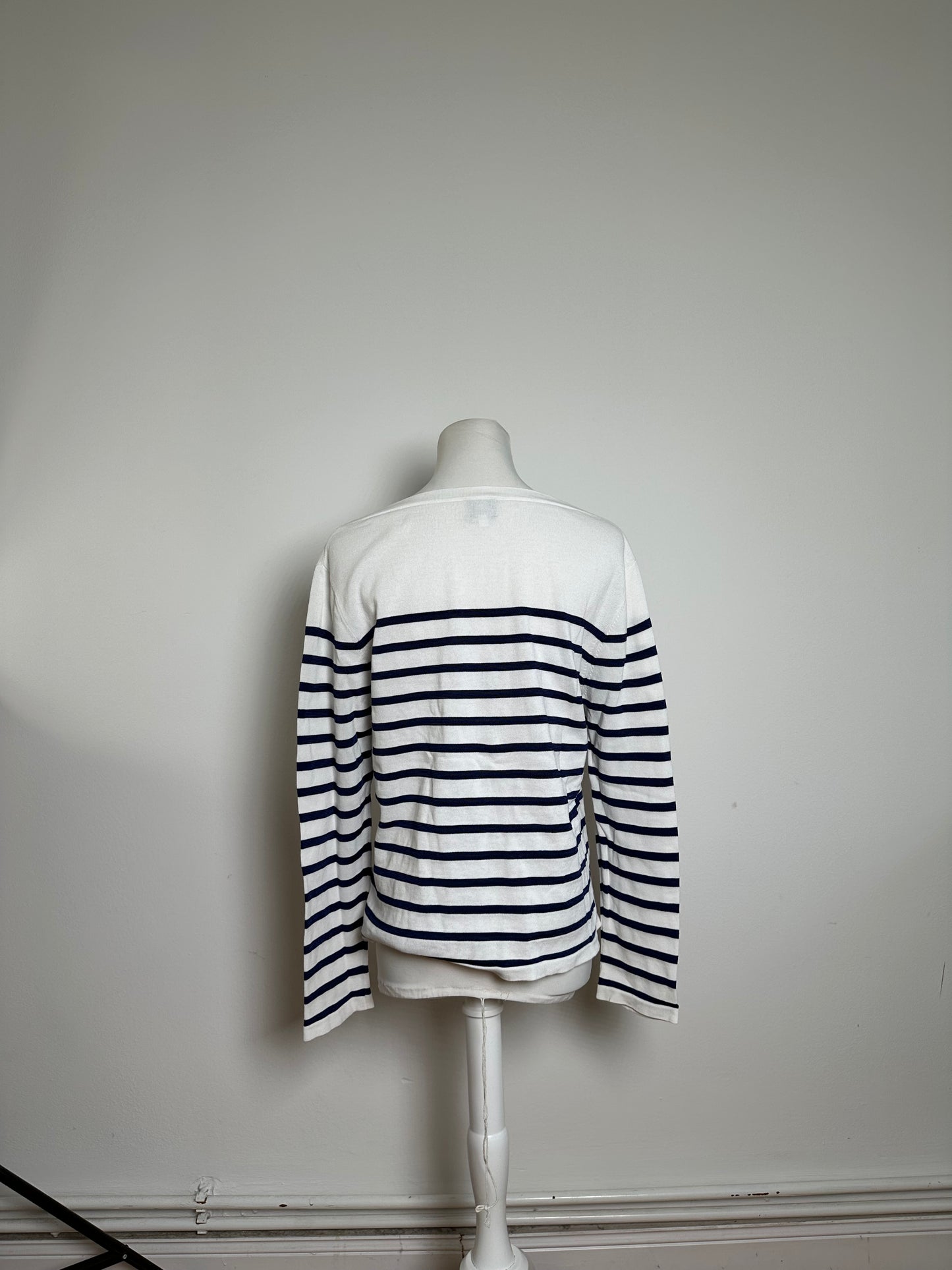 Vintage Jean Paul Gaultier Marinière Top Cotton White Navy L
