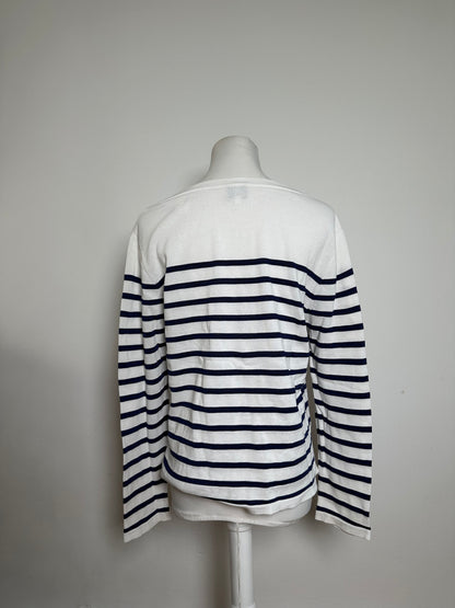 Vintage Jean Paul Gaultier Marinière Top Cotton White Navy L