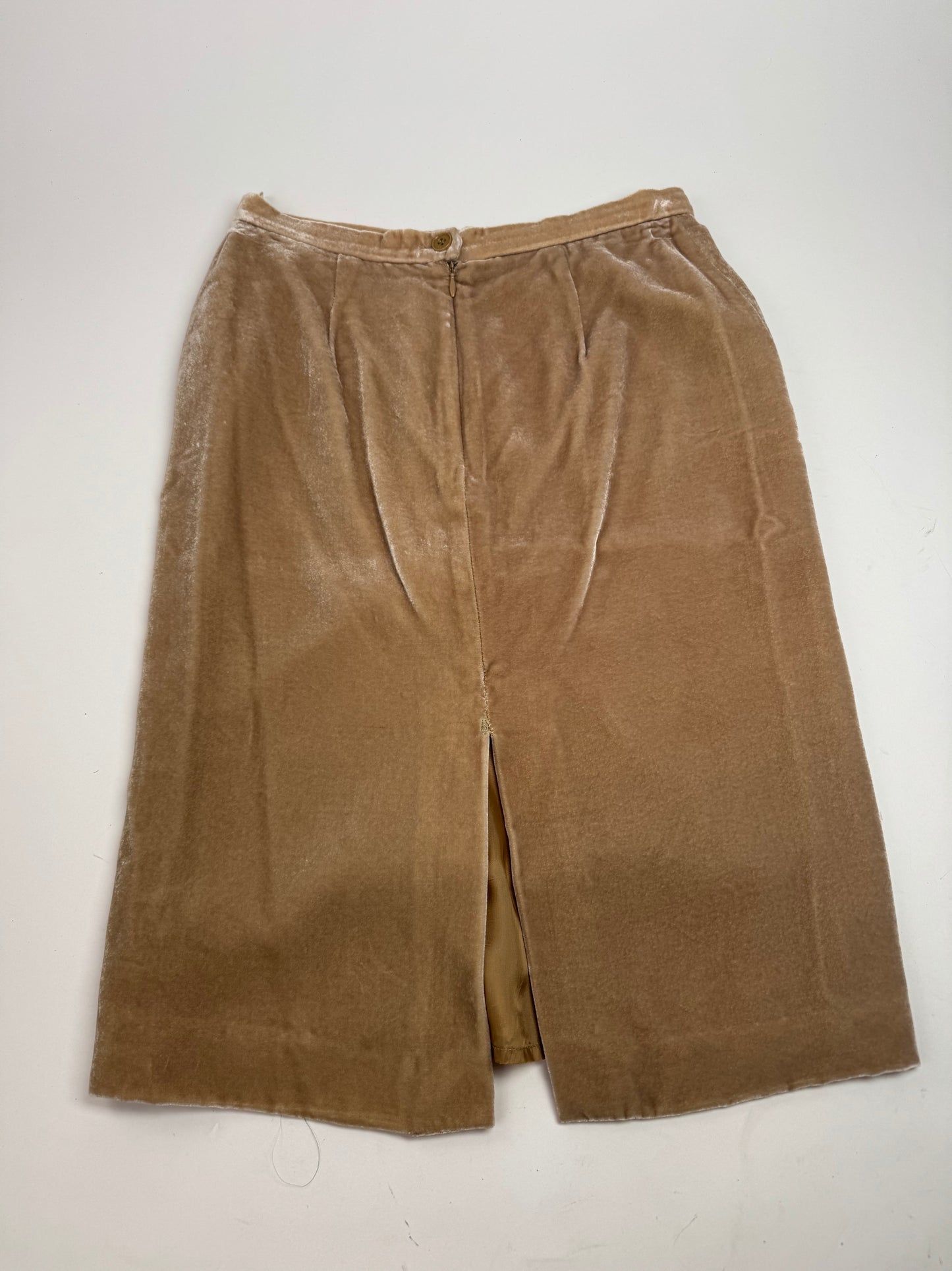 Vintage Armani Velvet Skirt Brown S