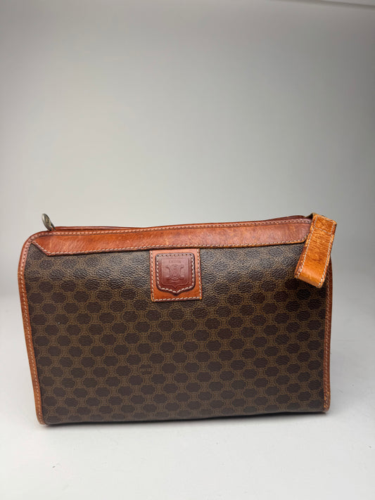 Vintage Celine Paris Leather Clutch Brown