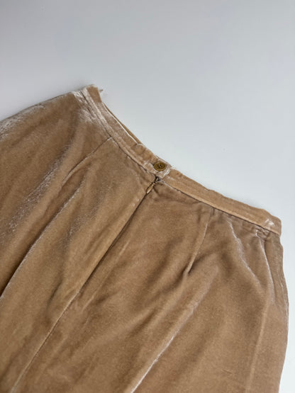 Vintage Armani Velvet Skirt Brown S