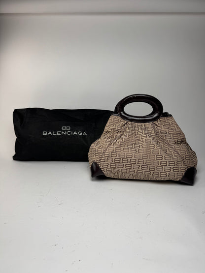Sac Balenciaga Monogram Vintage beige marron