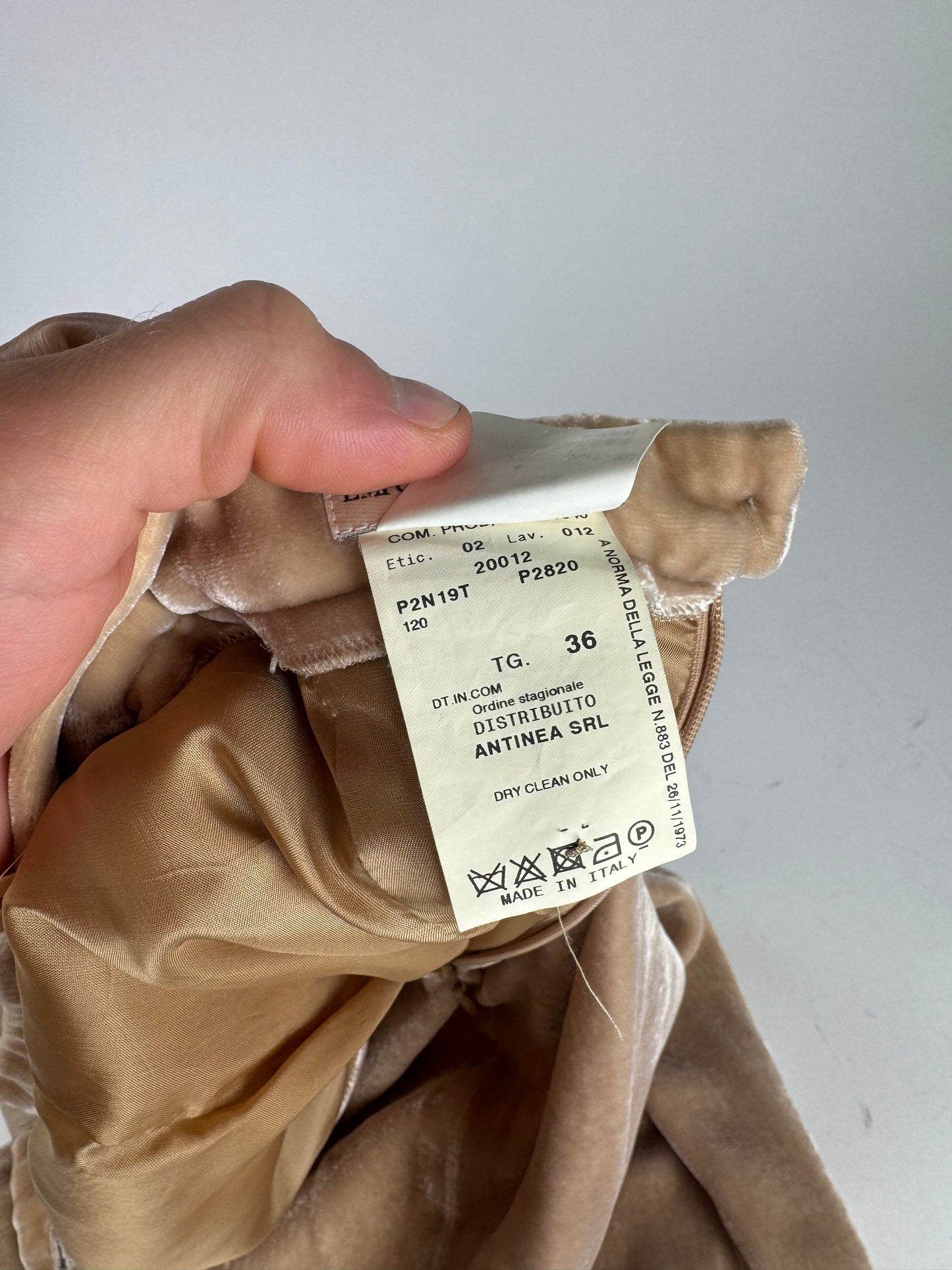 Vintage Armani Velvet Skirt Brown S