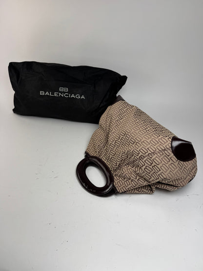 Sac Balenciaga Monogram Vintage beige marron